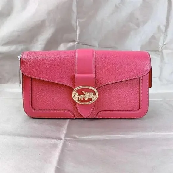 Coach 5493 Georgie Shoulder Bag In Gold/Strawberry Haze - Picture 1 of 5